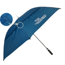 Paraguas de golf ventilados de aire azul marino, paraguas de golf de bunnings de 2 capas de eje largo